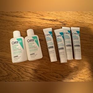 Mini 10ml CeraVe Foaming Facial Cleanser and Acne Control Cleanser Set